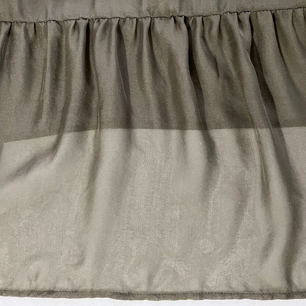 Guess Long Silk Maxi Dress | Fern/Green Color | Smocked Strapless | Size S | EUC - Picture 7 of 8